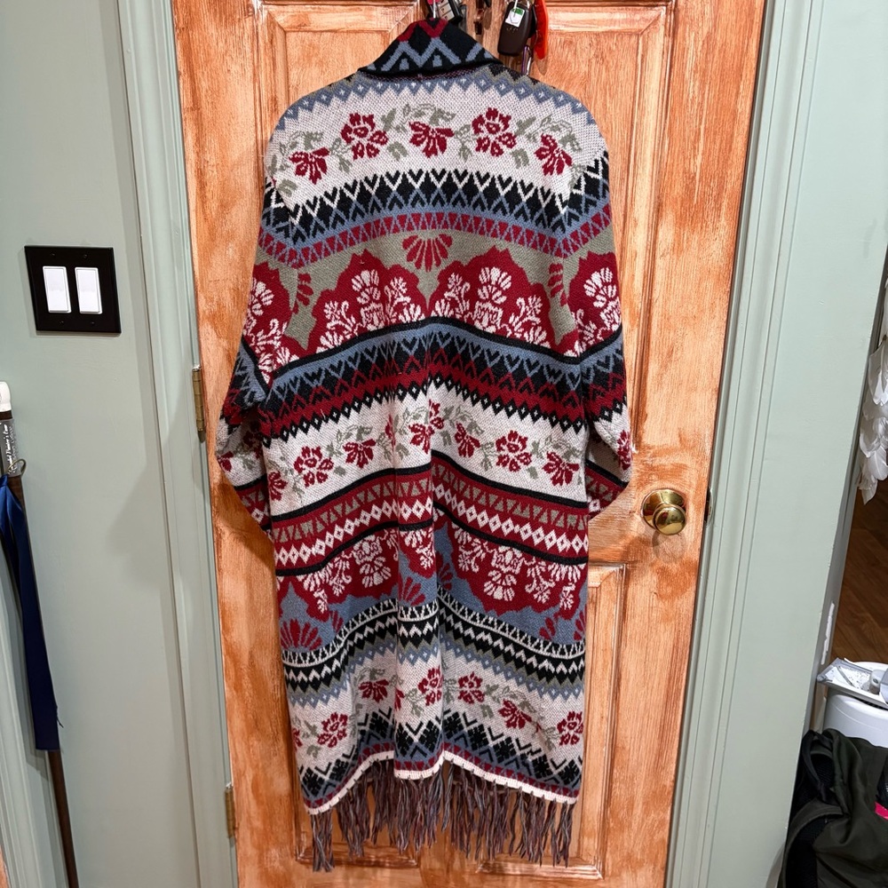 Torrid 2X Festi Longline Fringe Cardigan Duster EUC - Picture 8 of 12